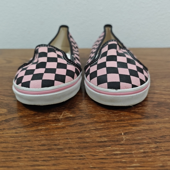 Y2K Rare KVD Vans Black Pink Women's 7.5 Slip On Ballet Shoes - Picture 2 of 12